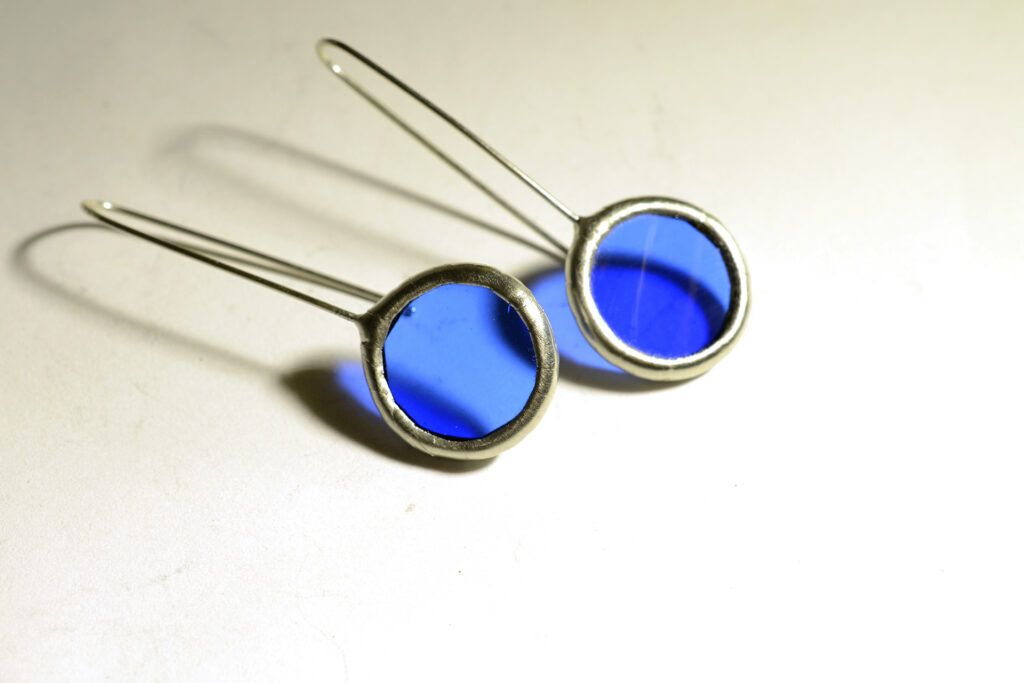 Bijoux Argent fait de verre