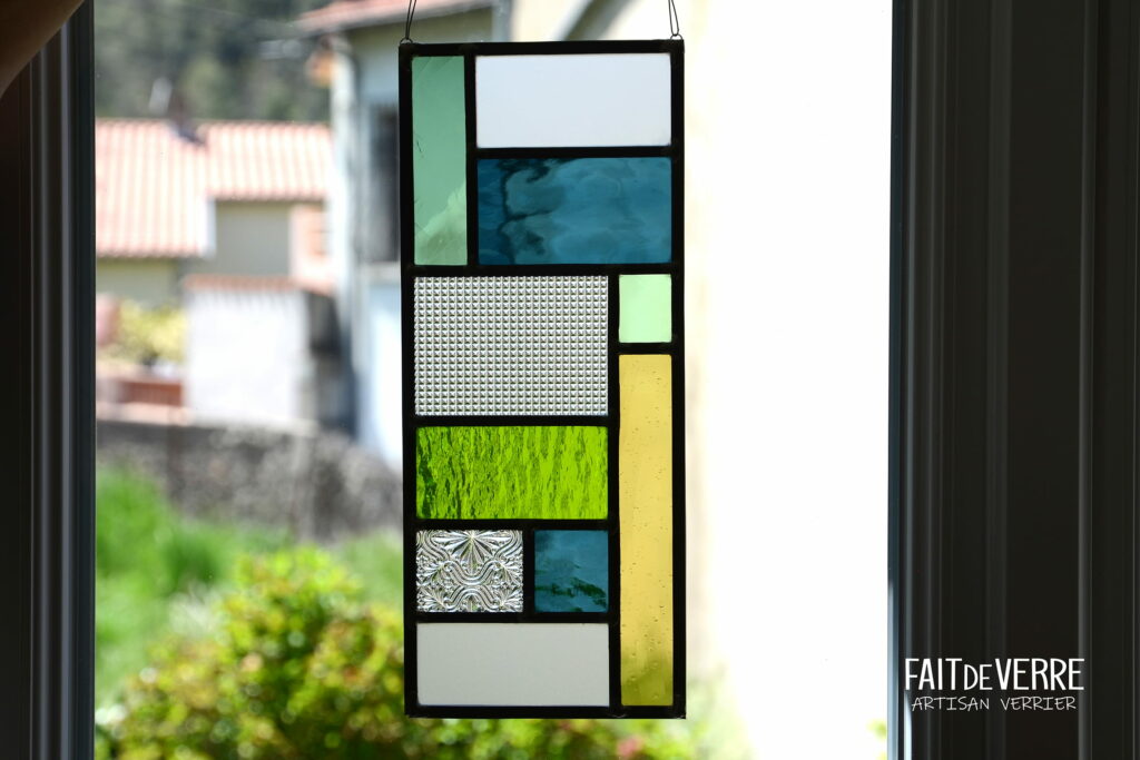 Suspension verte Fait de verre