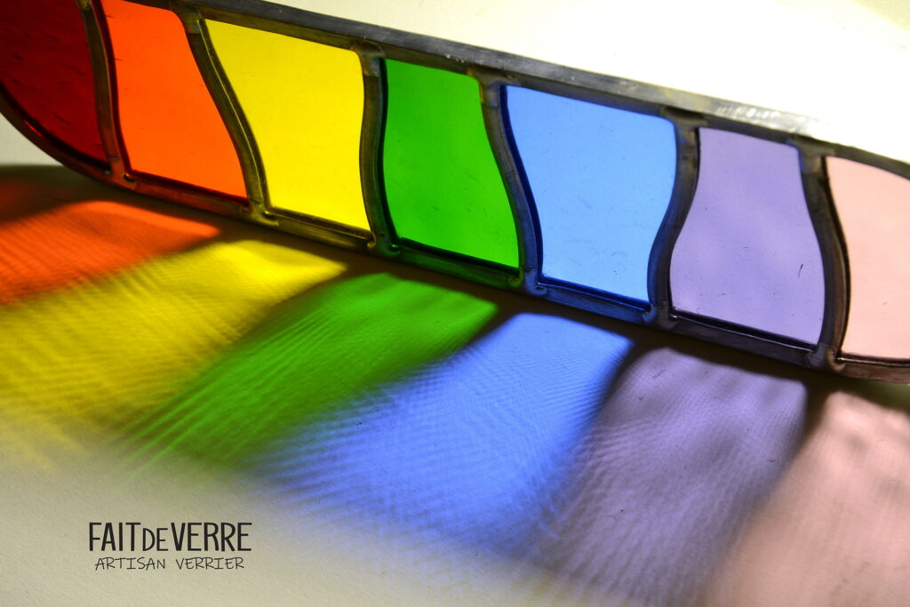 Vitrail arc-en-ciel Fait de verre