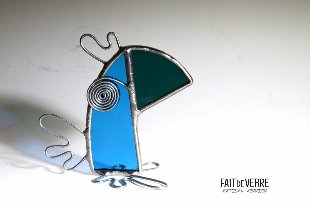 oiseau bleu à poser